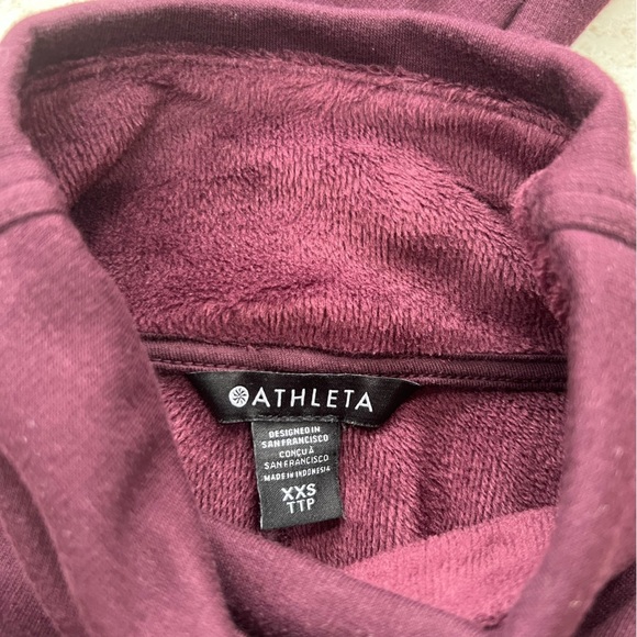 Athleta Cozy Karma Twist Neck Sweatshirt in Burgundy "Spiced Cabernet", size XXS - Picture 9 of 11